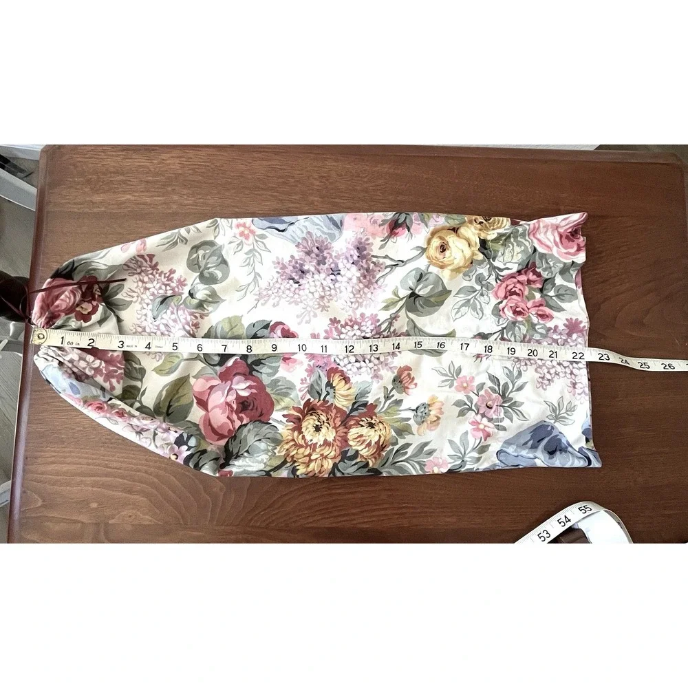 Vtg Ralph Lauren 1 ALLISON Floral STANDARD Pillowcase & Homemade Bolster *READ*